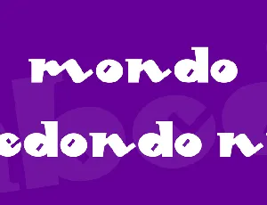 Mondo Redondo NF font