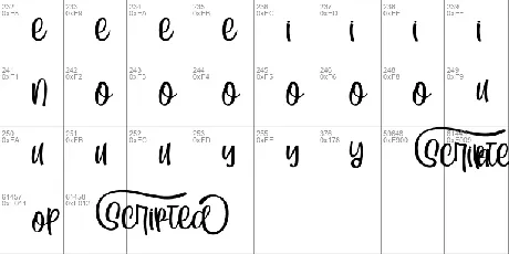 Scripted font