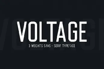 Voltage Typeface font