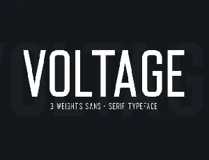 Voltage Typeface font