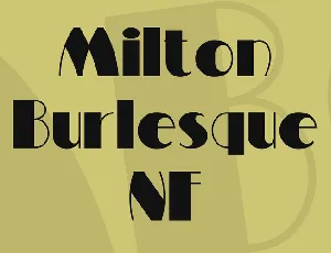 Milton Burlesque NF font