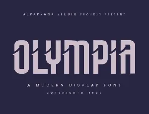 Olympia font