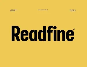 Readfine font