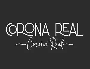 Corona Real Demo font