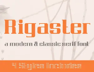 Rigaster Demo font