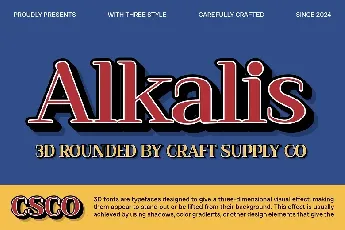 Alkalis Rounded 3D font