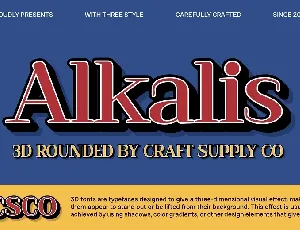 Alkalis Rounded 3D font