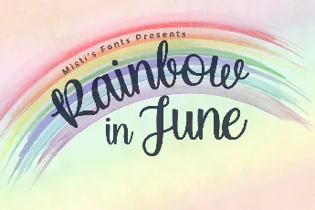 Rainbow in June font