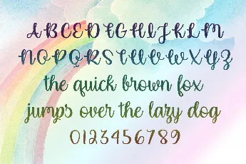 Rainbow in June font