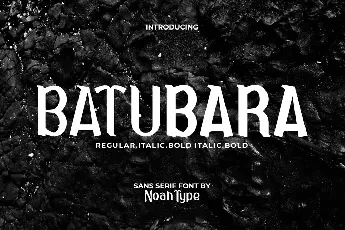 Batubara font