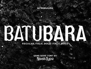 Batubara font