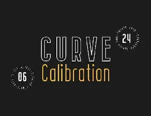 CURVE Calibration Typeface font