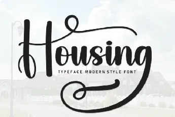 Housing Script font