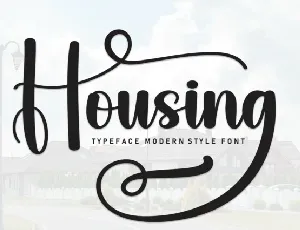 Housing Script font