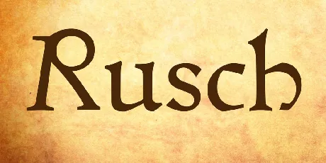 Rusch font