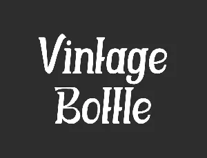 Vintage Bottle Demo font