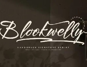 Blookwelly font