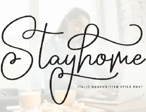 Stayhome Script Typeface font