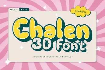 Chalen 3D font