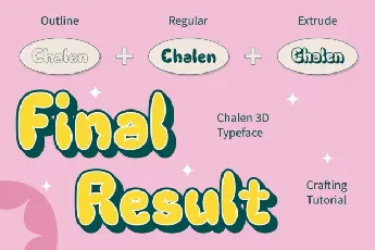 Chalen 3D font