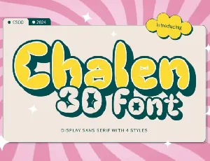 Chalen 3D font