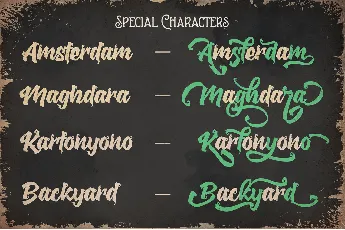 The Backyard Script font