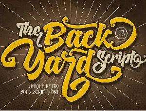 The Backyard Script font