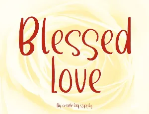 Blessed Love font