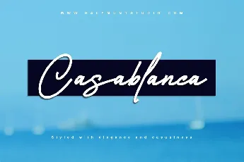 Casablanca Monoline Signature Script font