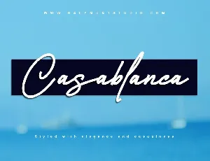 Casablanca Monoline Signature Script font