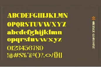 Orange Glos font