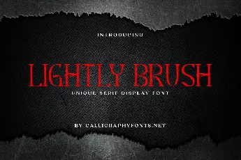 Lightly Brush Demo font