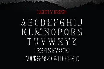 Lightly Brush Demo font