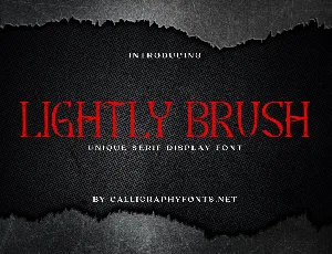 Lightly Brush Demo font