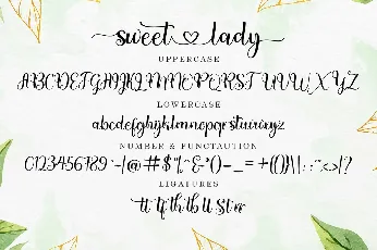 Sweet lady Script font