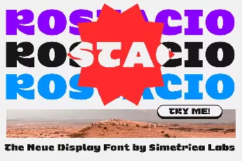 Rostacio DEMO font