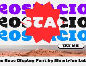 Rostacio DEMO font