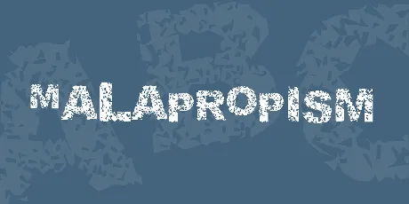 Malapropism font