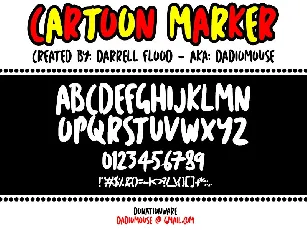 Cartoon Marker font