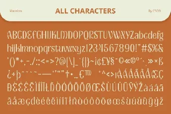 Macelon font