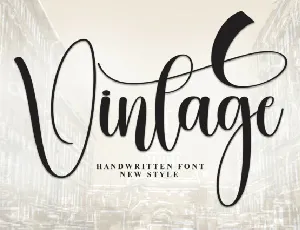 Vintage Calligraphy Typeface font