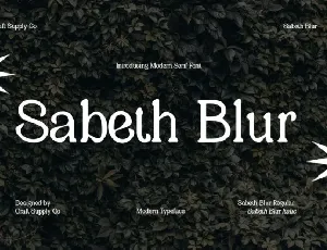 Sabeth Blur font