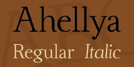 Ahellya font