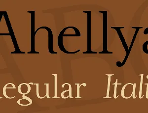 Ahellya font