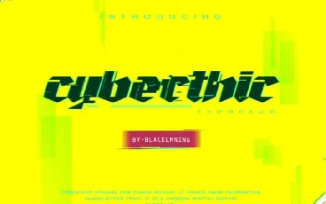 Cyberthic font