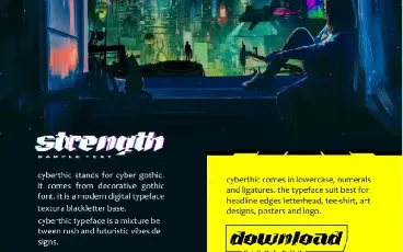 Cyberthic font