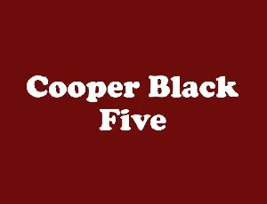 Cooper Black Five font