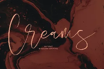 Creams Handwritten Script font