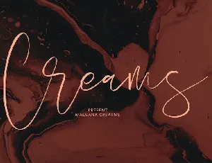 Creams Handwritten Script font