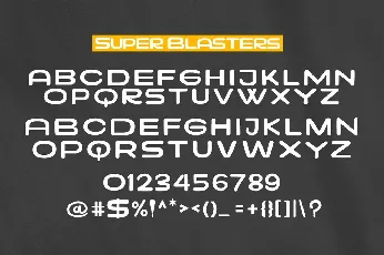 Super Blasters font